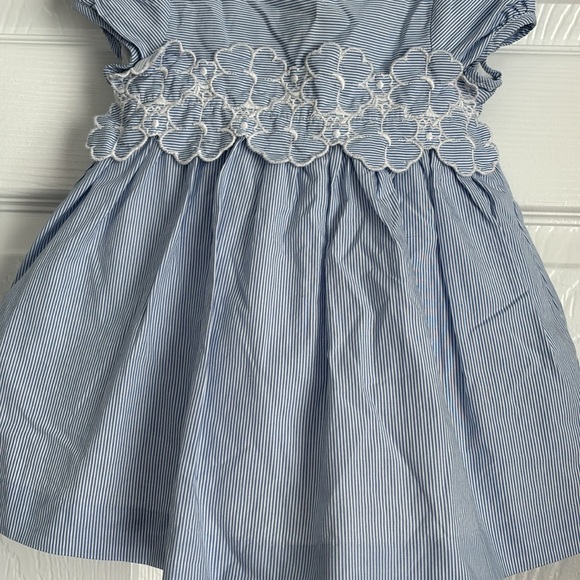 Janie and Jack white summer sun dress floral eyelash Size: 6-12 Months - Picture 2 of 10